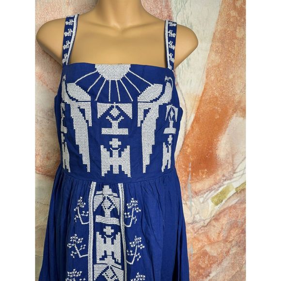Anthropologie Farm Rio Square-Neck Embroidered Maxi Dress $295 - Picture 11 of 12